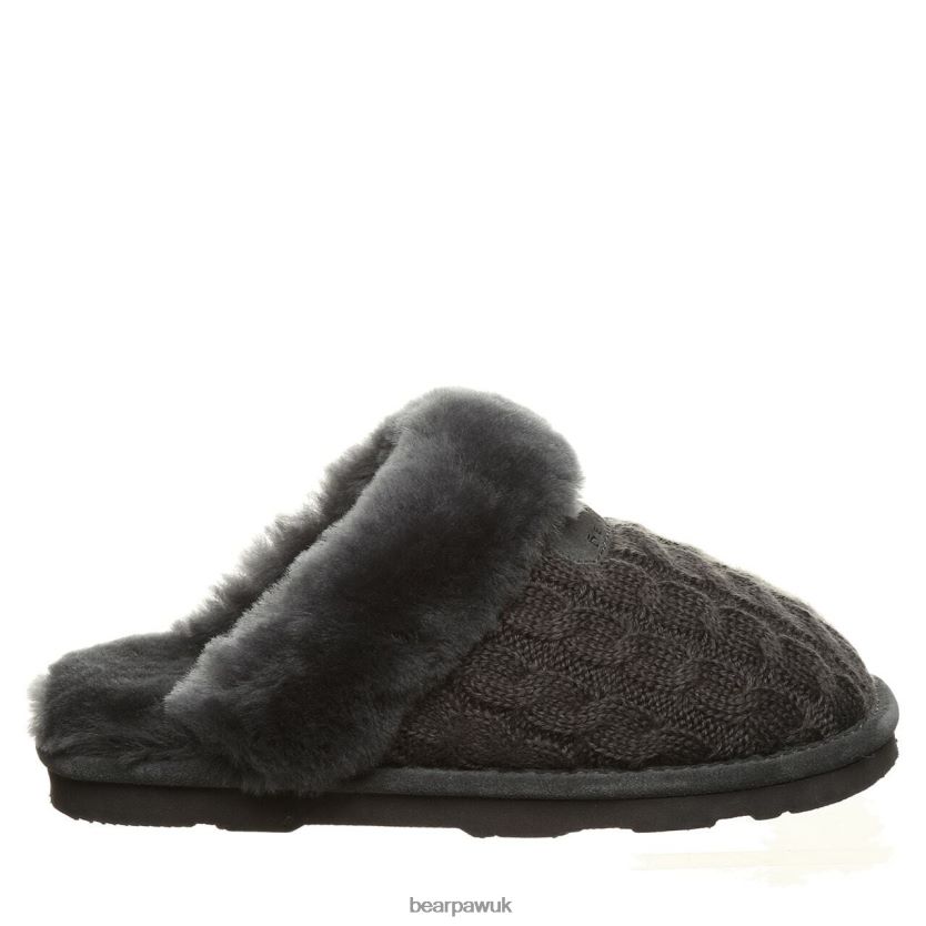 Slippers UK BEARPAW Women Effie Charcoal 44J6292