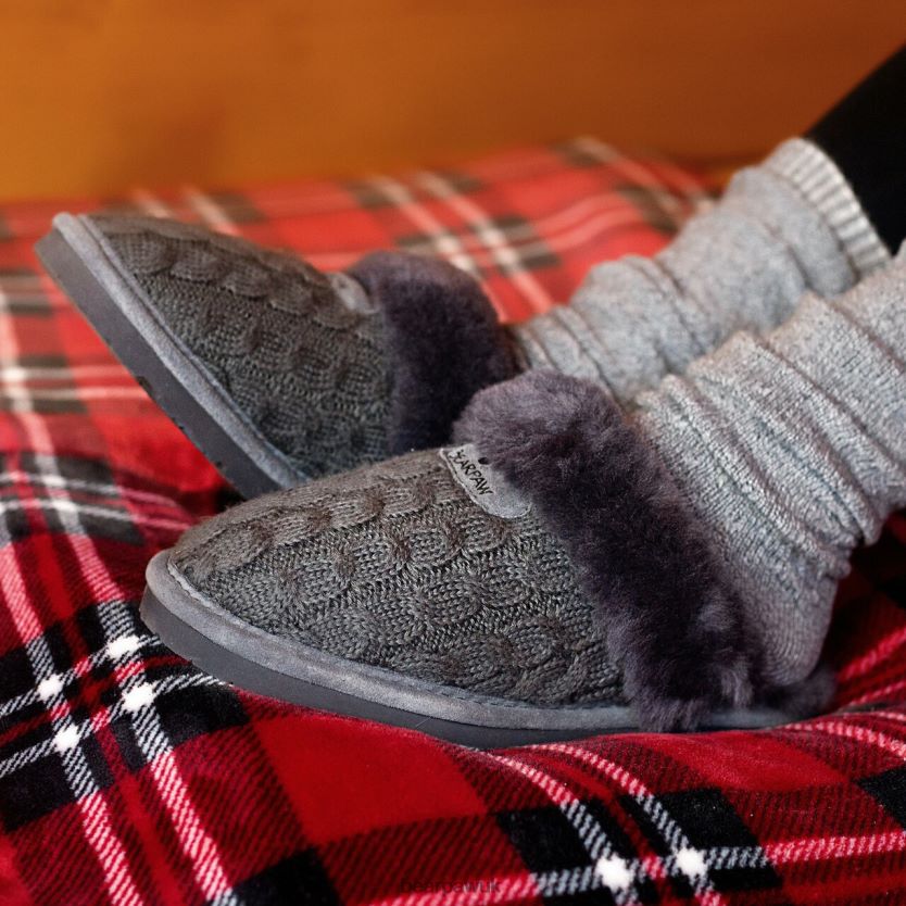 Slippers UK BEARPAW Women Effie Charcoal 44J6292
