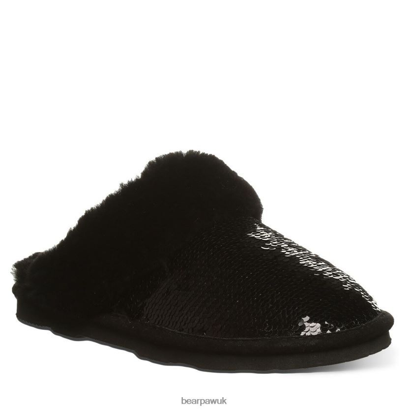 Slippers UK BEARPAW Women Loki Exotic Black Sequin 44J6314
