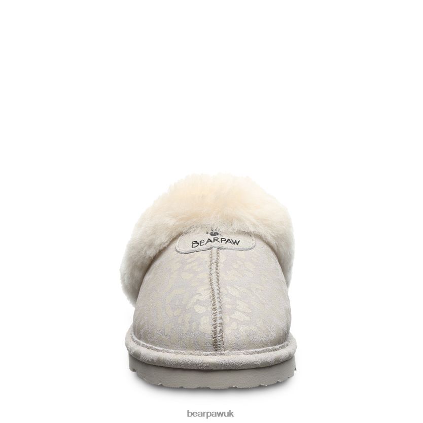 Slippers UK BEARPAW Women Loki Exotic Winter White Leopard Glitter 44J6266