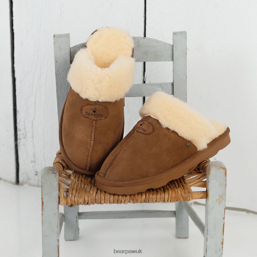 Slippers UK BEARPAW Women Loki Vegan Hickory 44J6285